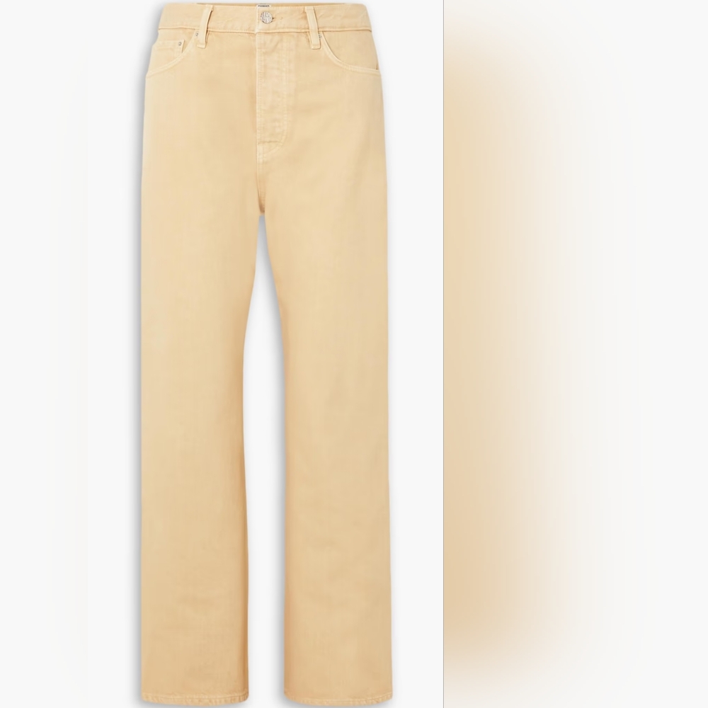 TOTEME Twisted Seam mid-rise straight-leg jeans Sand